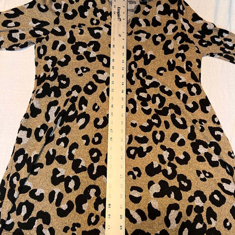 Heimish U.S.A  Women's Mini‎ Dress Cheetah Print Size XL, VNeck, Pockets - Picture 12 of 12